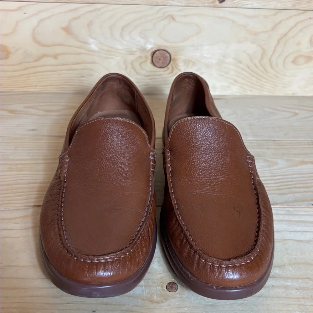 Johnston & Murphy Rich Brown sheepskin Leather Slip-Ons‎ size 9 1/2